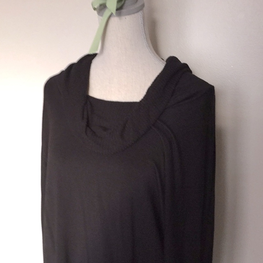 Tahari Black cowl neck top